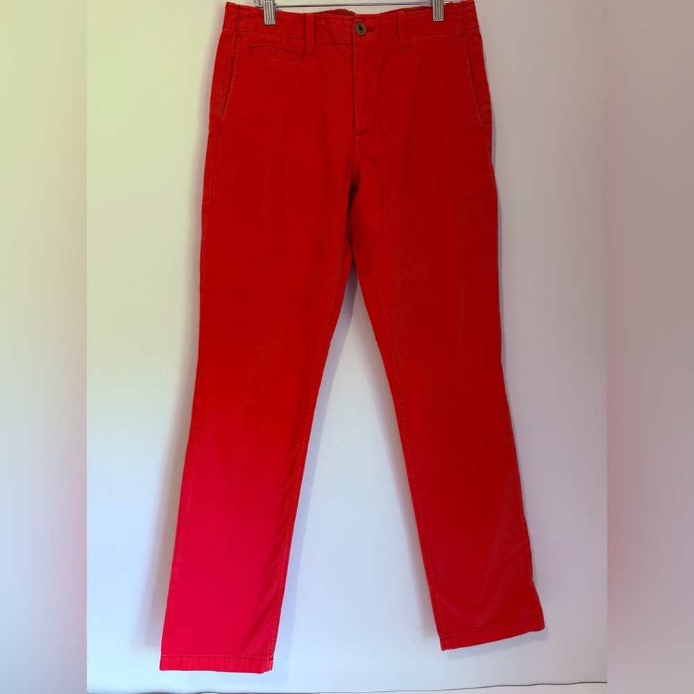 GAP MENS LIVED IN SLIM CHINO HULA RED 30x32